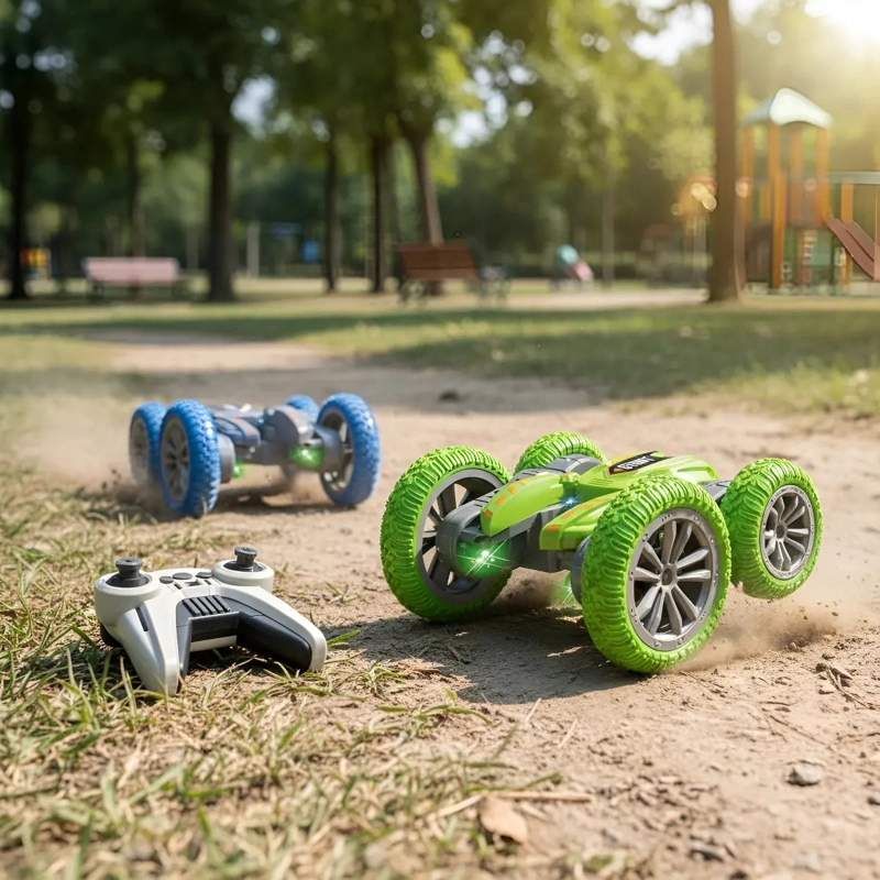 AUTO A CONTROL REMOTO ACROBATICO PARA NIÑOS CON LUCES Y VELOCIDAD - 2