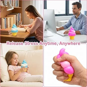 SQUISHY HELADO ANTIESTRES JUGUETE SUAVE CONO - 3