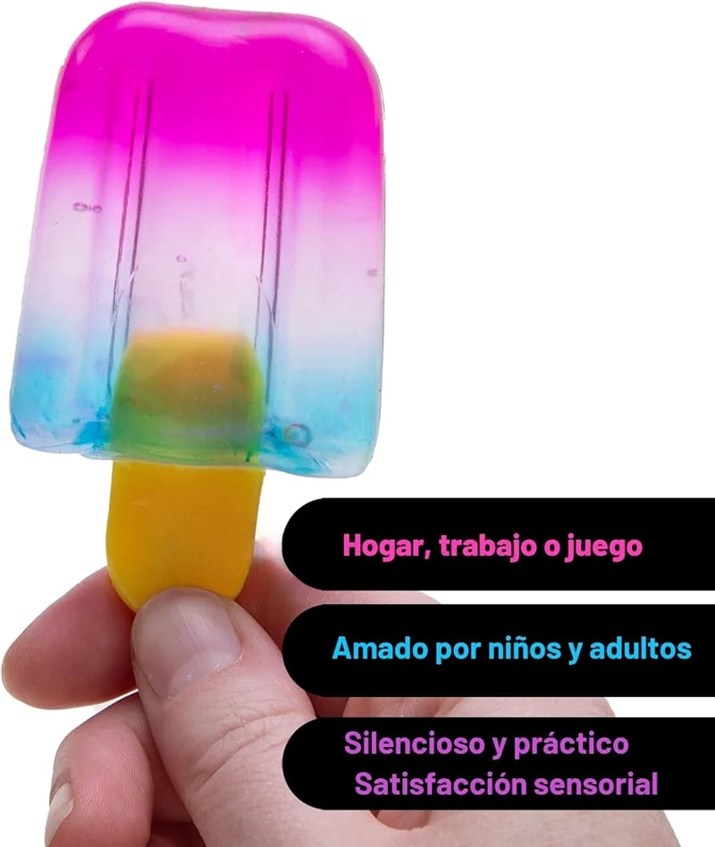 JUGUETE ANTIESTRES SQUISHY PALETA HELADO - 5