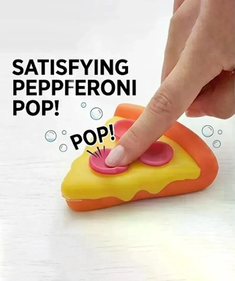 SQUISHY PIZZA COLORIDA DE SILICONA ANTIESTRES FIDGET - 4