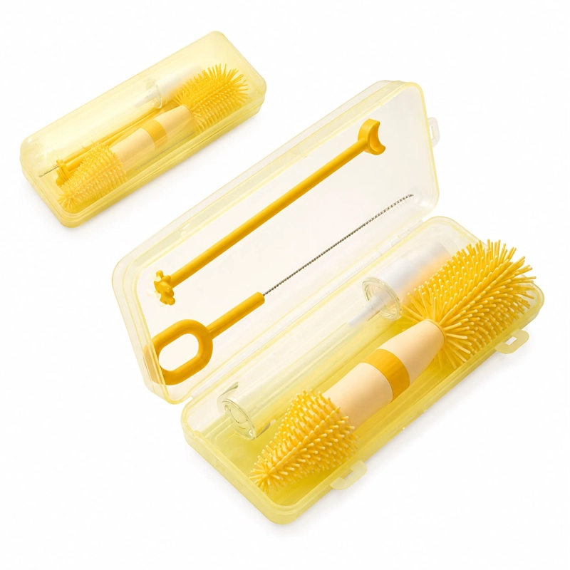 SET LIMPIEZA CEPILLOS BIBERONES MAMADERAS PORTATIL VIAJES - 1