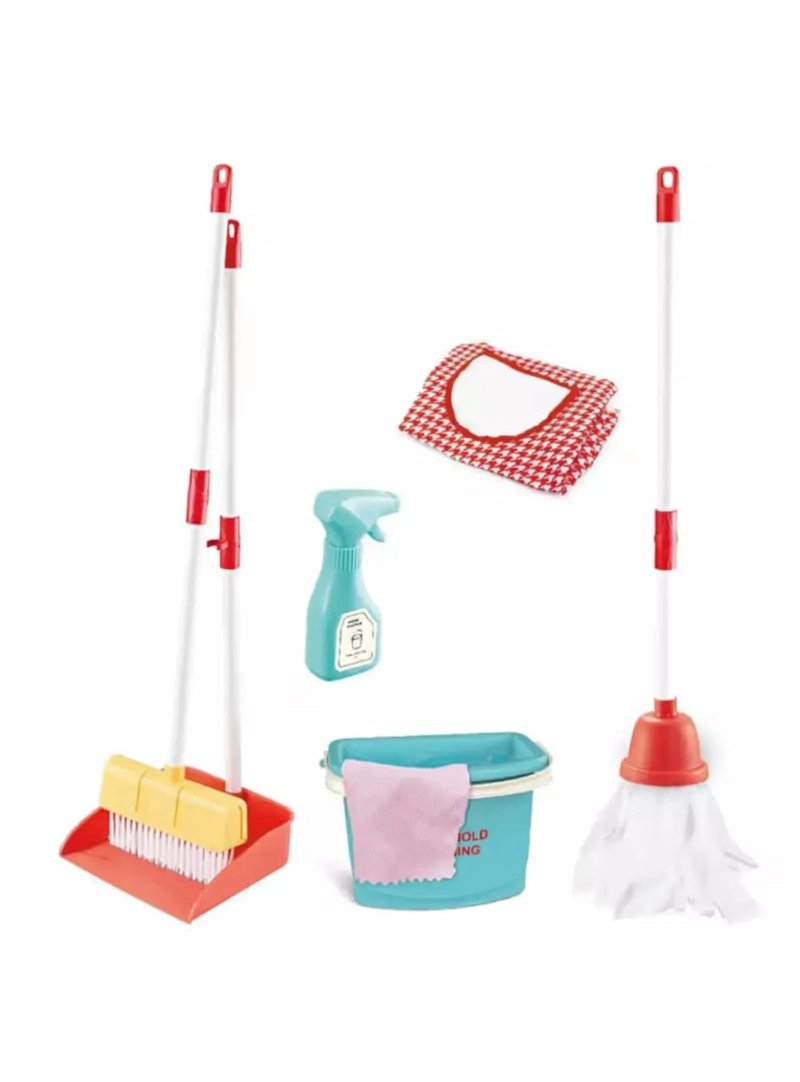 SET DE LIMPIEZA JUGUETE NIÑA BALDE TRAPEADOR DELANTAL - 1