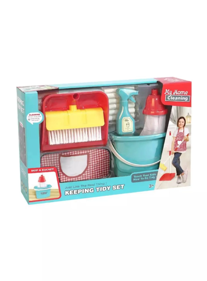 SET DE LIMPIEZA JUGUETE NIÑA BALDE TRAPEADOR DELANTAL - 2