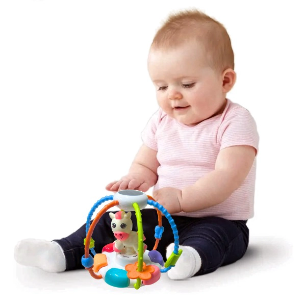 JUGUETE BEBE CARRUSEL MUSICAL SONAJERO DIDACTICO UNICORNIO - 3
