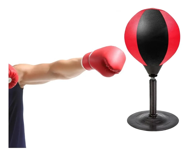 SET DE BOXEO NIÑOS GUANTE Y PERA CON BASE - 1