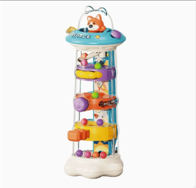 TORRE DE BOLAS BEBE JUGUETE EDUCATIVO PISTA 3 NIVELES - 1