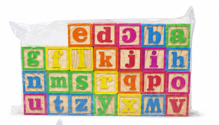 26 PIEZAS CUBO DE MADERA JUEGO APRENDIZAJE PARA BEBE NIÑOS - 1