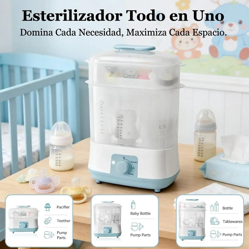ESTERILIZADOR DE MAMADERAS A VAPOR CON SECADOR 2 EN 1 - 3