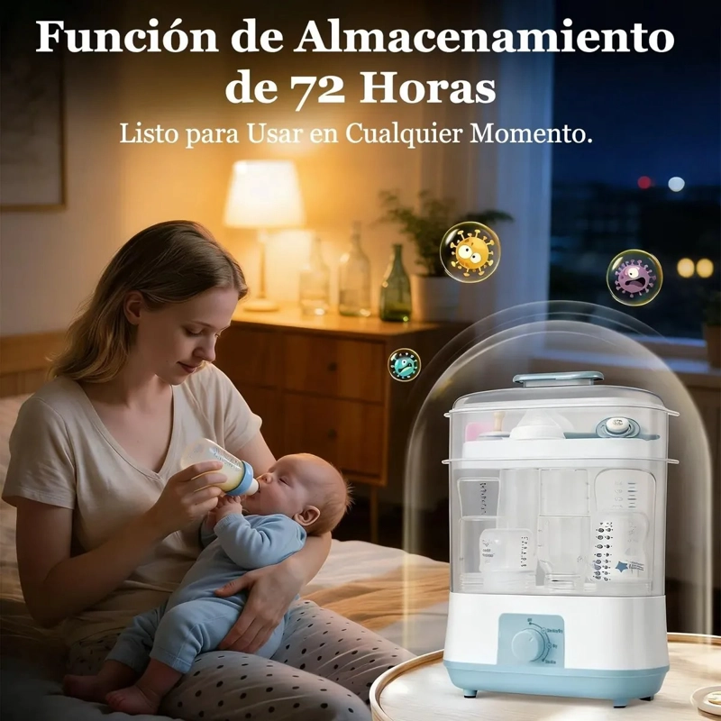 ESTERILIZADOR DE MAMADERAS A VAPOR CON SECADOR 2 EN 1 - 4