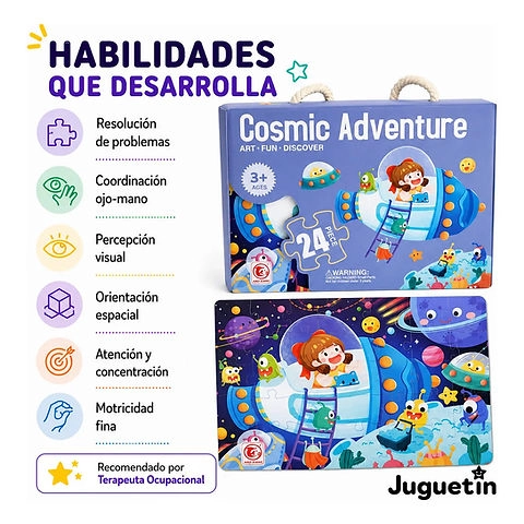 ROMPECABEZAS 24 PIEZAS ESPACIO NIÑOS INFANTIL - 3