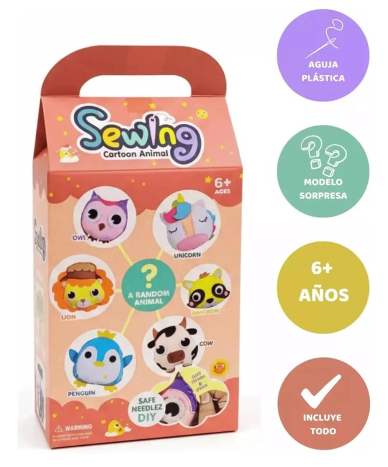 KIT COSTURA NIÑOS MANUALIDADES JUGUETE EDUCATIVO - 1