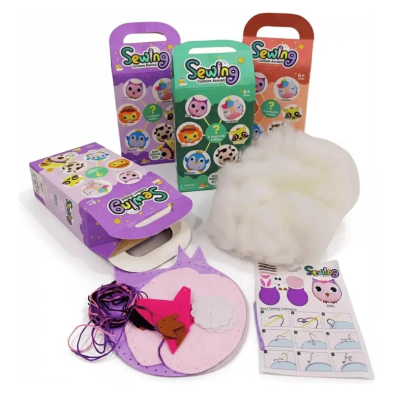 KIT COSTURA NIÑOS MANUALIDADES JUGUETE EDUCATIVO - 2