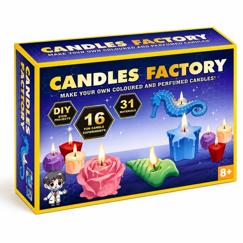 KIT PARA HACER VELAS MOLDES EXPERIMENTO NIÑOS - 1
