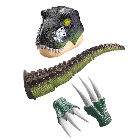 SET DISFRAZ DINOSAURIO MASCARA COLA GARRAS NIÑOS - 1