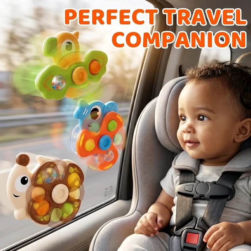 SET 3 JUGUETES SENSORIALES BEBE GIRATORIO SPINNER - 2