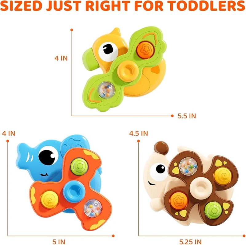 SET 3 JUGUETES SENSORIALES BEBE GIRATORIO SPINNER - 4