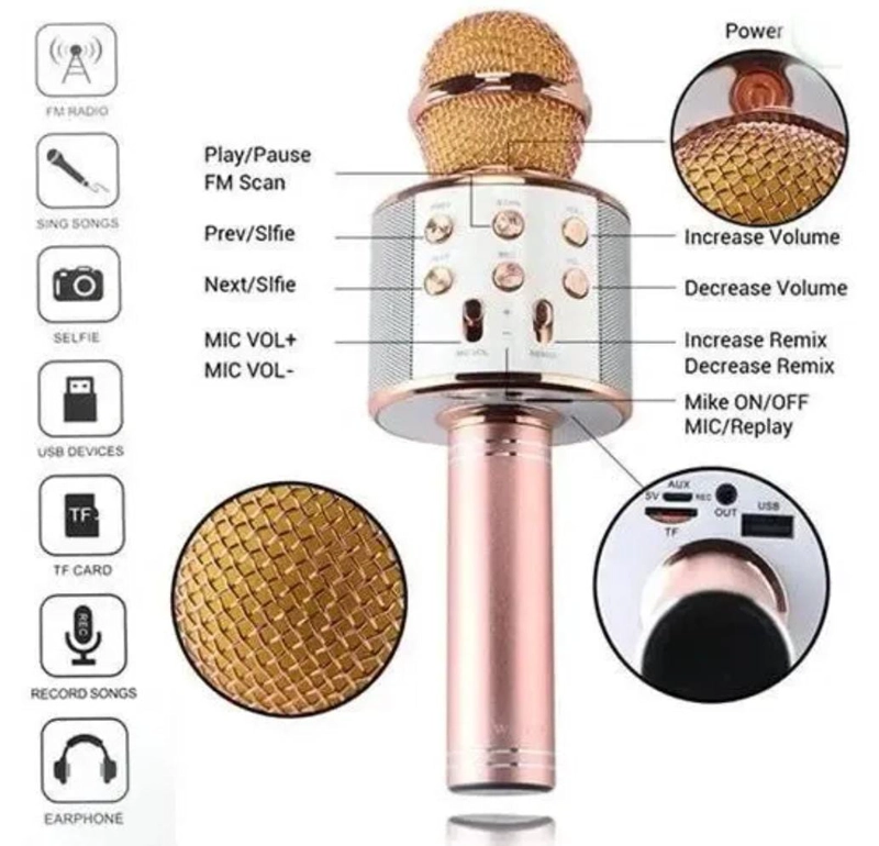 MICROFONO KARAOKE  INALAMBRICO BLUETOOTH - 3