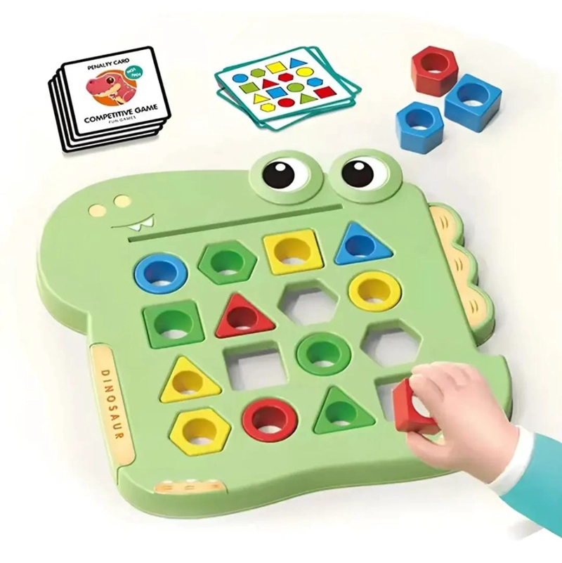 JUEGO EDUCATIVO DINOSAURIO FORMAS  GEOMETRICO NIÑOS - 1