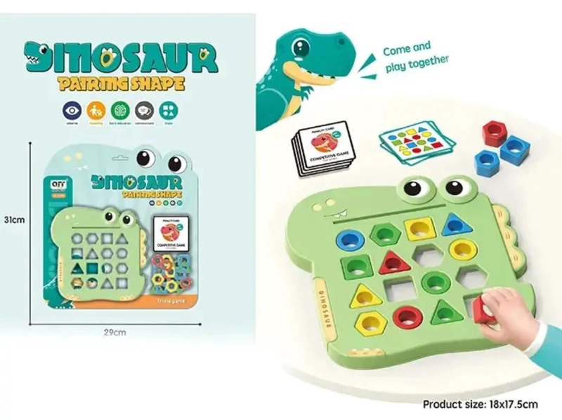 JUEGO EDUCATIVO DINOSAURIO FORMAS  GEOMETRICO NIÑOS - 2