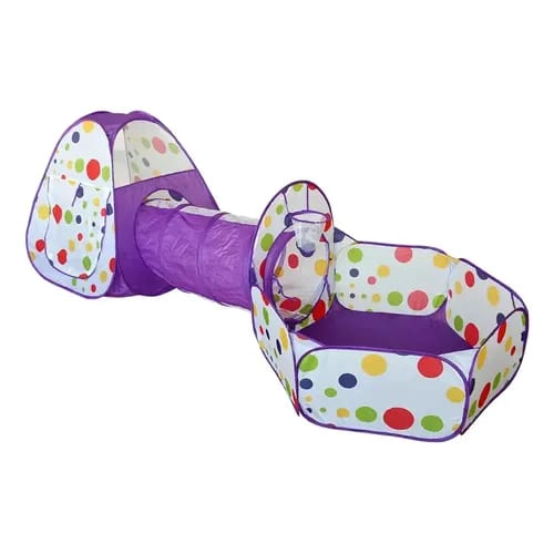 CARPA PISCINA DE PELOTAS CON TUNEL CASTILLO NIÑOS - 1