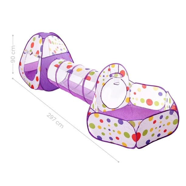 CARPA PISCINA DE PELOTAS CON TUNEL CASTILLO NIÑOS - 2