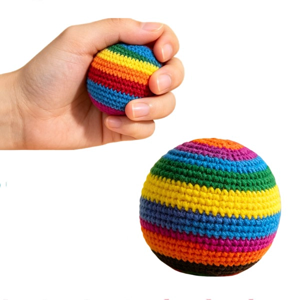 PELOTA ANTIESTRES TEJIDA TELA FUTBOL COLORES - 1