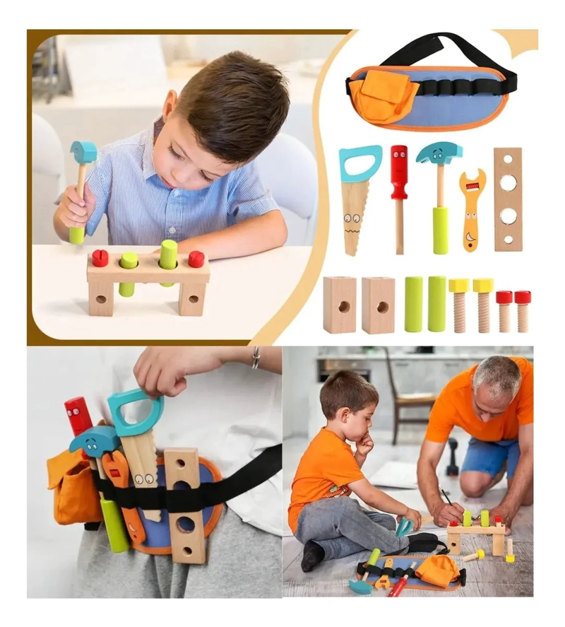 KIT CINTURON DE HERRAMIENTAS DE CONSTRUCCION  PARA NIÑOS - 2