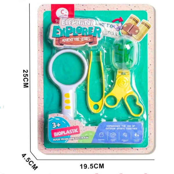 KIT EXPLORADOR NIÑOS  LUPA PINZAS AVENTURA - 2