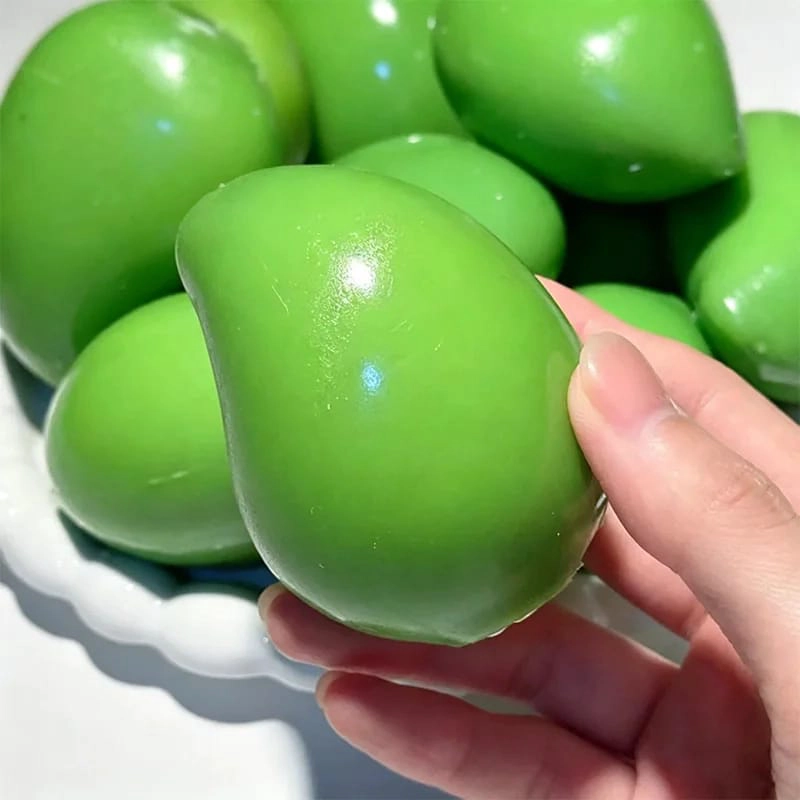 JUGUETE BLANDO FRUTO CON FORMA DE MANGO VERDE - 3