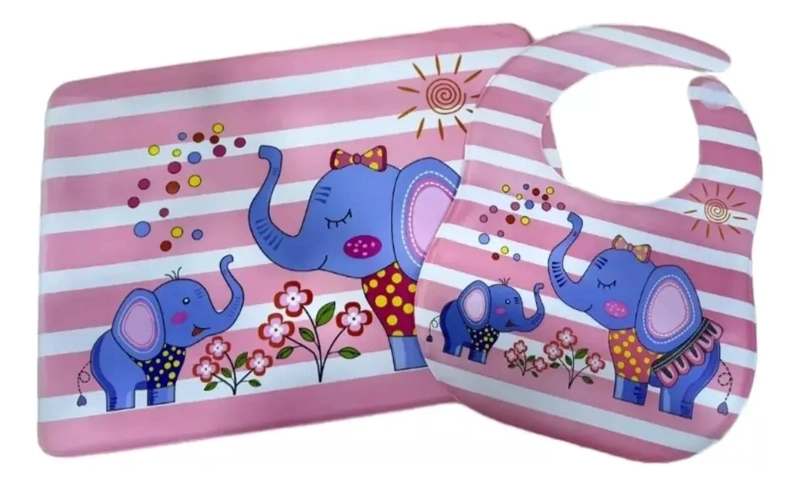 INDIVIDUAL ALIMENTACION PARA BEBES  Y NIÑOS CON BABERO - 2