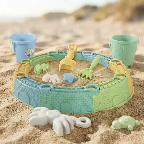 SET DE PLAYA Y ARENERO  CASTILLO CON MOLDES Y ACCESORIOS - 1