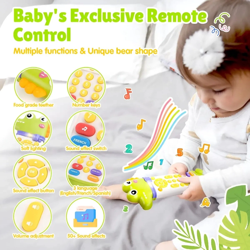 CONTROL REMOTO JUGUETE BEBE CON LUZ SONIDO Y MORDEDOR - 2
