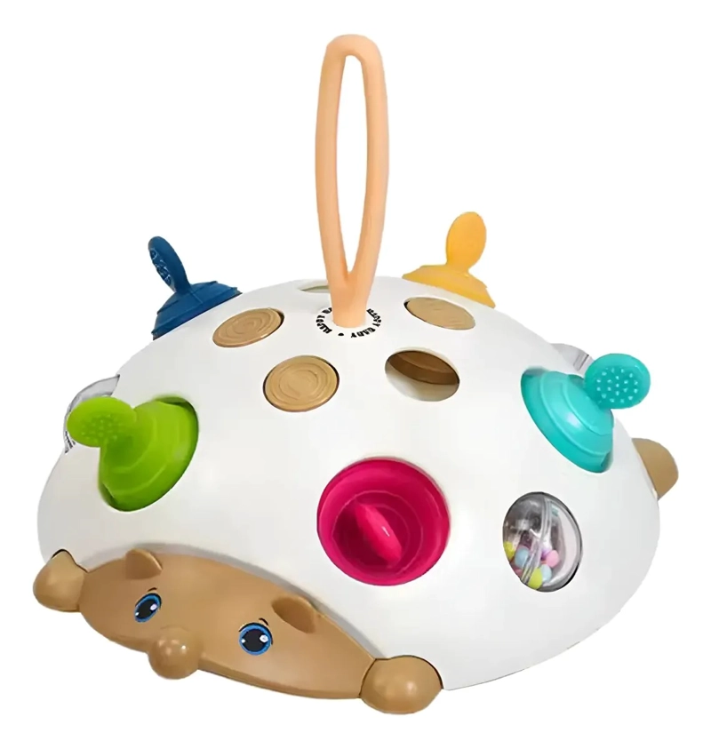 JUGUETE DIDACTICO SENSORIAL ERIZO BEBE 4 EN 1 ESTIMULACION - 1