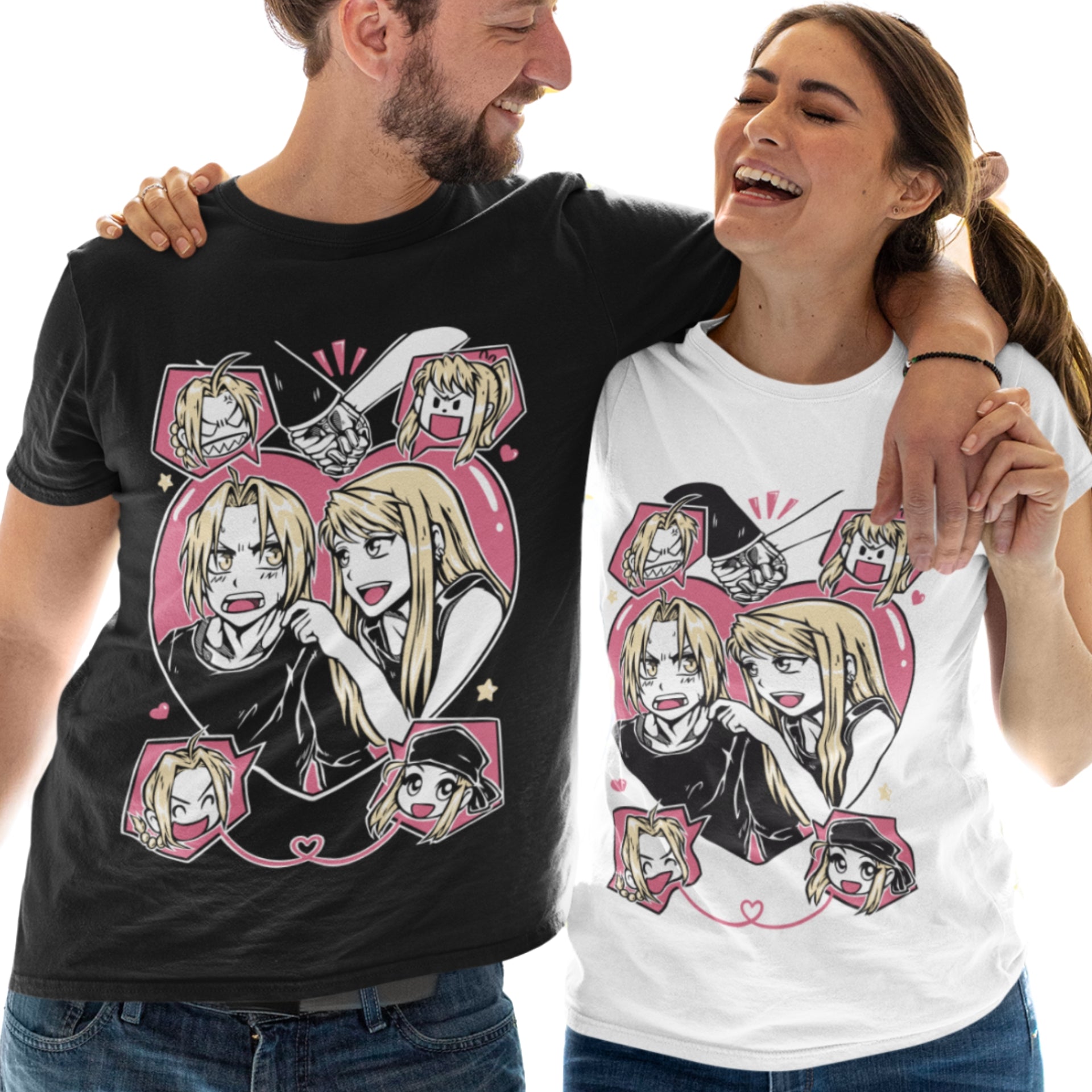 POLERA ANIMÉ FULLMETAL ALCHEMIST: EDWARD ELRIC & WINRY - 1