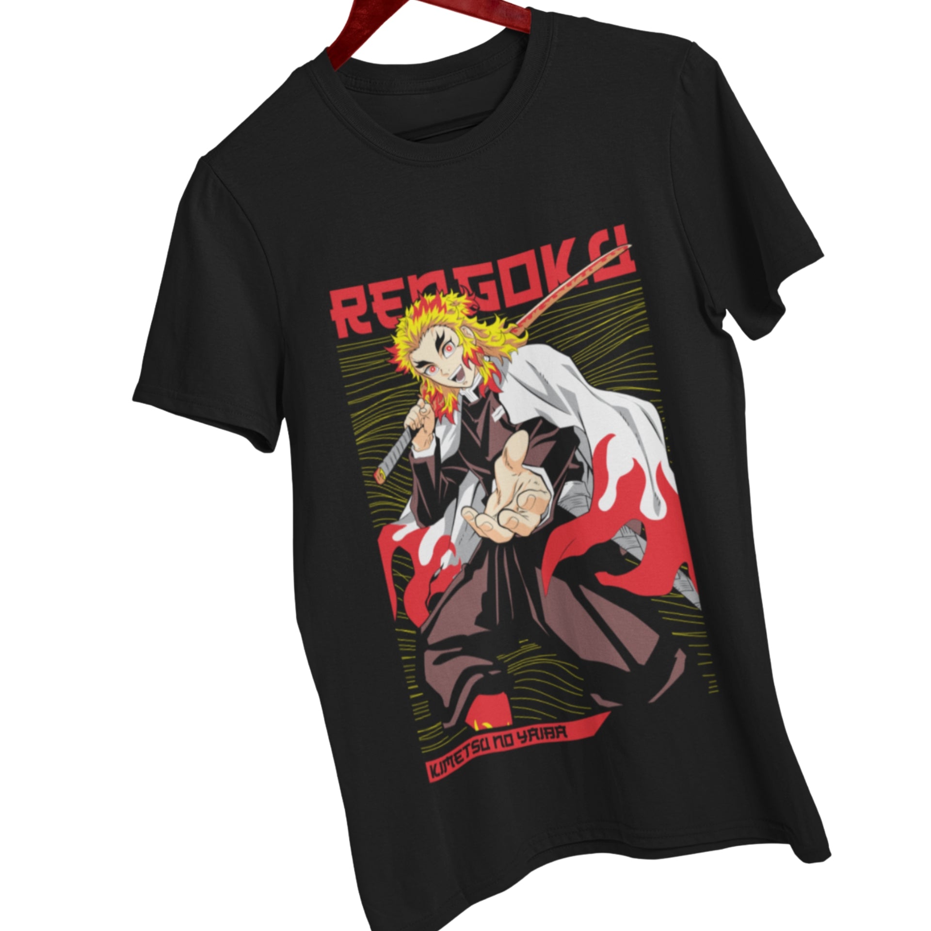 POLERA ANIMÉ KIMETSU NO YAIBA DEMON SLAYER KYOJURO RENGOKU - 1