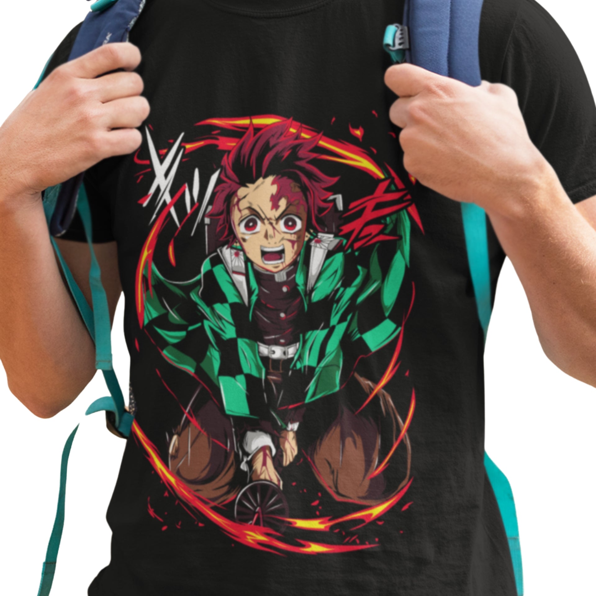 POLERA ANIMÉ KIMETSU NO YAIBA / DEMON SLAYER TANJIRO KAMADO - 1