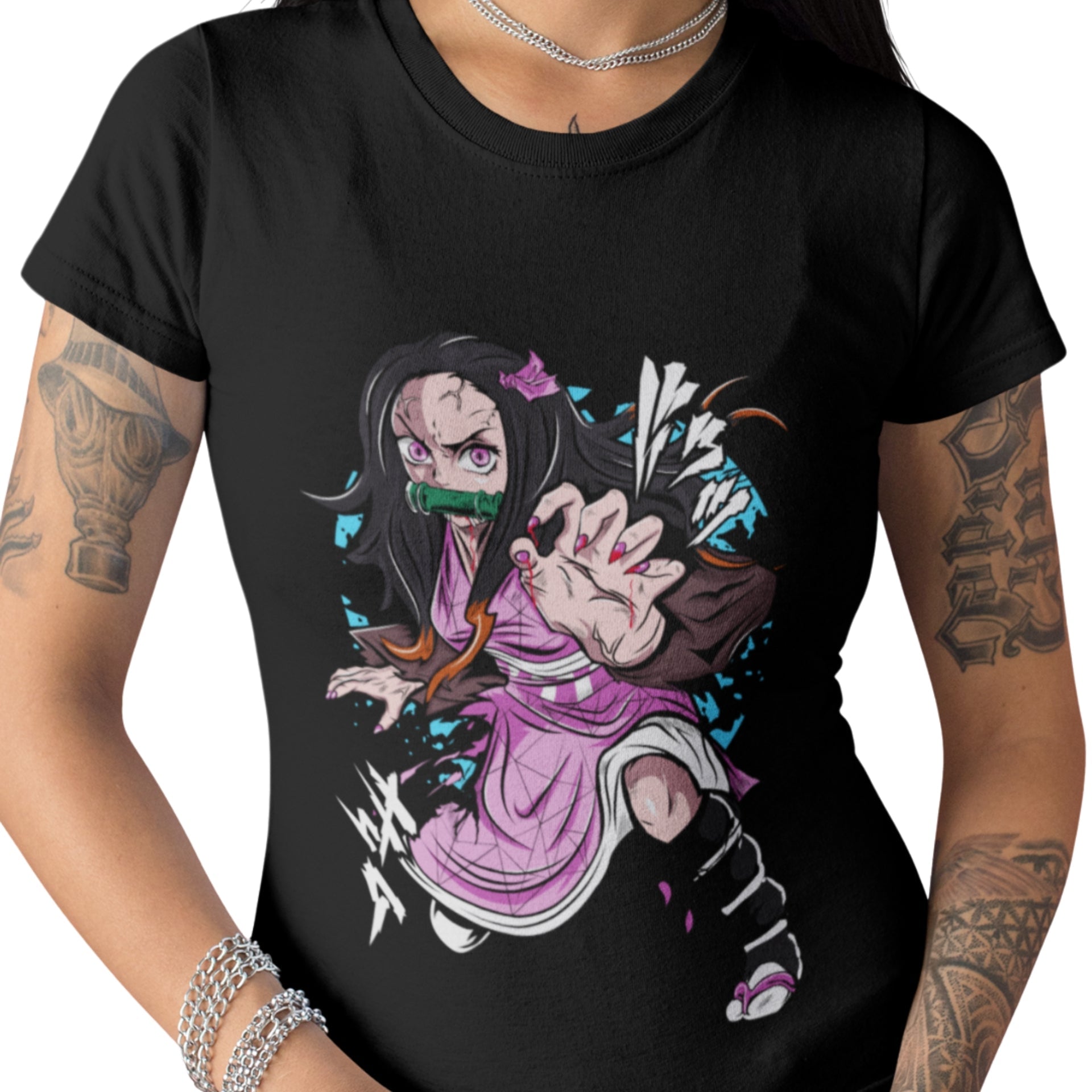 POLERA ANIMÉ KIMETSU NO YAIBA DEMON SLAYER NEZUKO - 1