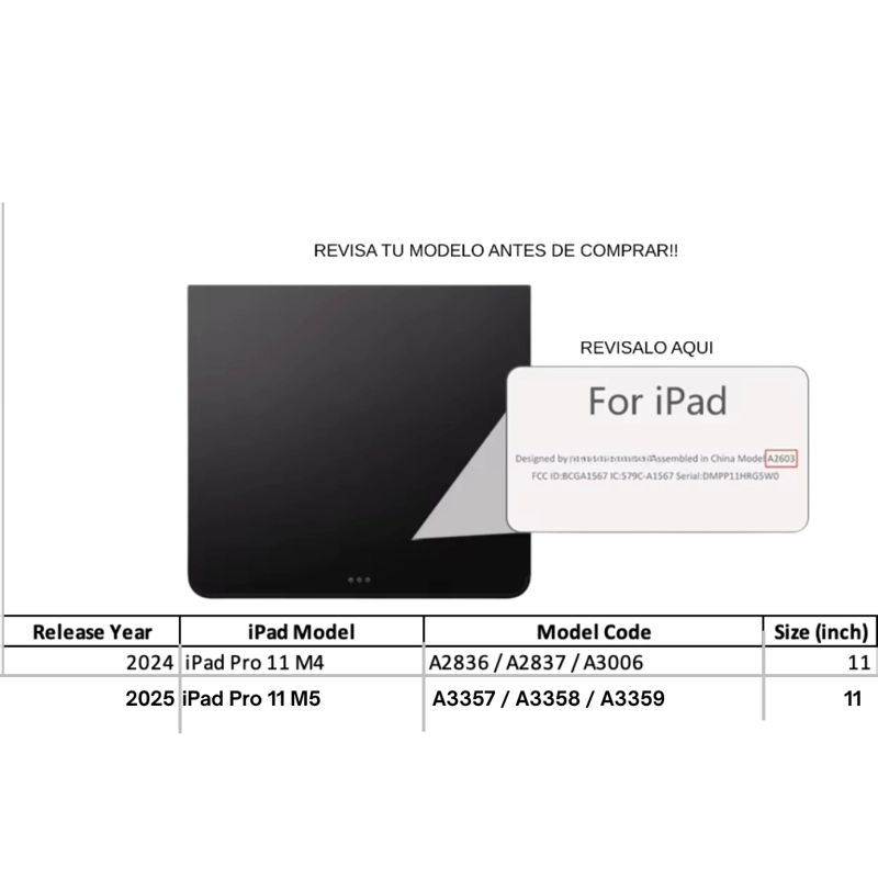 FUNDAS CON TECLADO PARA IPAD PRO 11 M4/M5 INCLUYE LETRA Ñ - 3