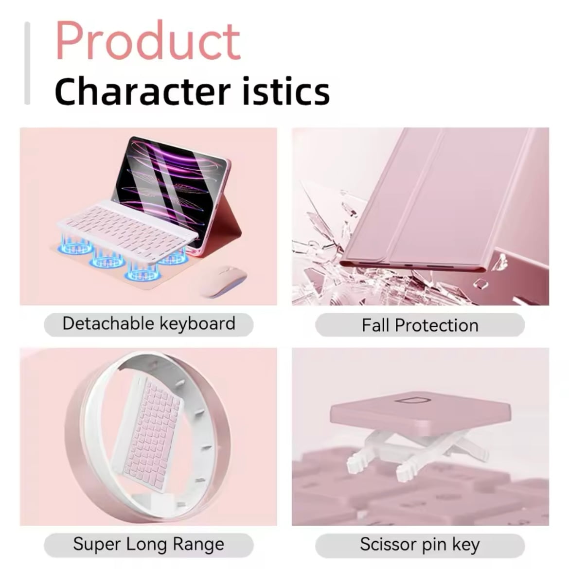 FUNDAS CON TECLADO PARA GALAXY TAB S11/S10LITE/S10FE/S9FE/S9 - LETRA Ñ - 9