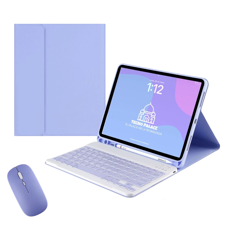 FUNDAS CON TECLADO Y MOUSE PREMIUM PARA IPAD 10 GEN / A16 (11 GEN) INCLUYE LETRA Ñ - 5