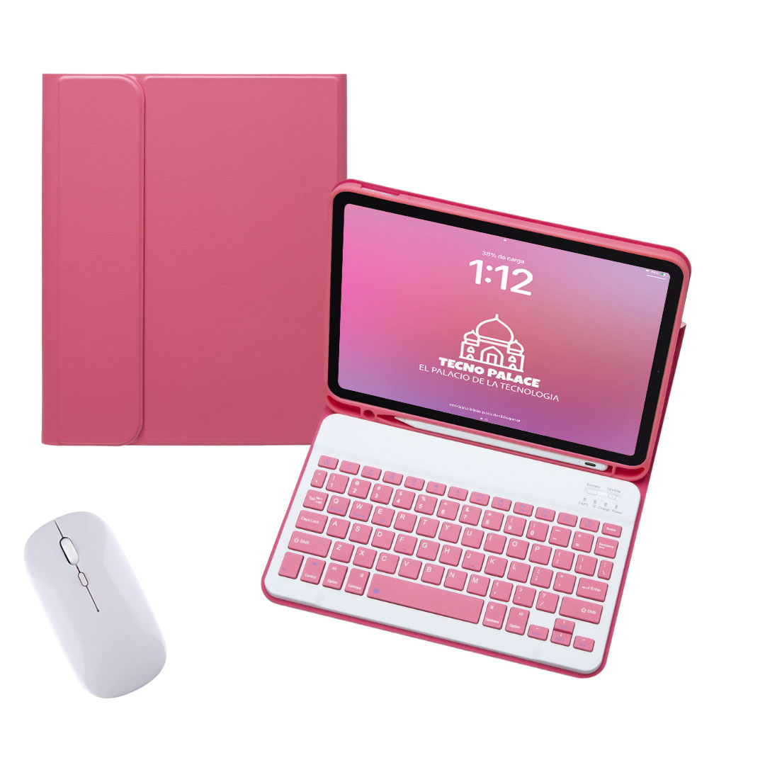 FUNDAS CON TECLADO Y MOUSE PREMIUM PARA IPAD 10 GEN / A16 (11 GEN) INCLUYE LETRA Ñ - 5