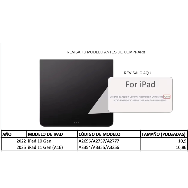 FUNDAS CON TECLADO Y MOUSE PREMIUM PARA IPAD 10 GEN / A16 (11 GEN) INCLUYE LETRA Ñ - 5
