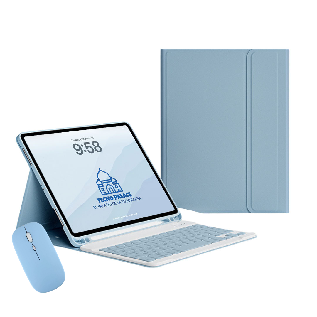 FUNDAS CON TECLADO Y MOUSE PREMIUM PARA IPAD PRO 11 (2018/2020/2021/2022) INCLUYE LETRA Ñ - 5