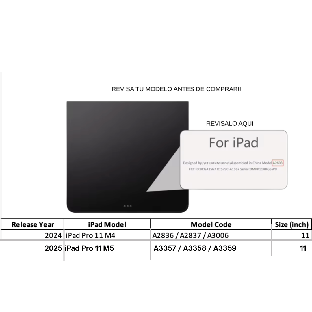FUNDAS CON TECLADO Y MOUSE PARA IPAD PRO 11 M4/M5 INCLUYE LETRA Ñ - 4