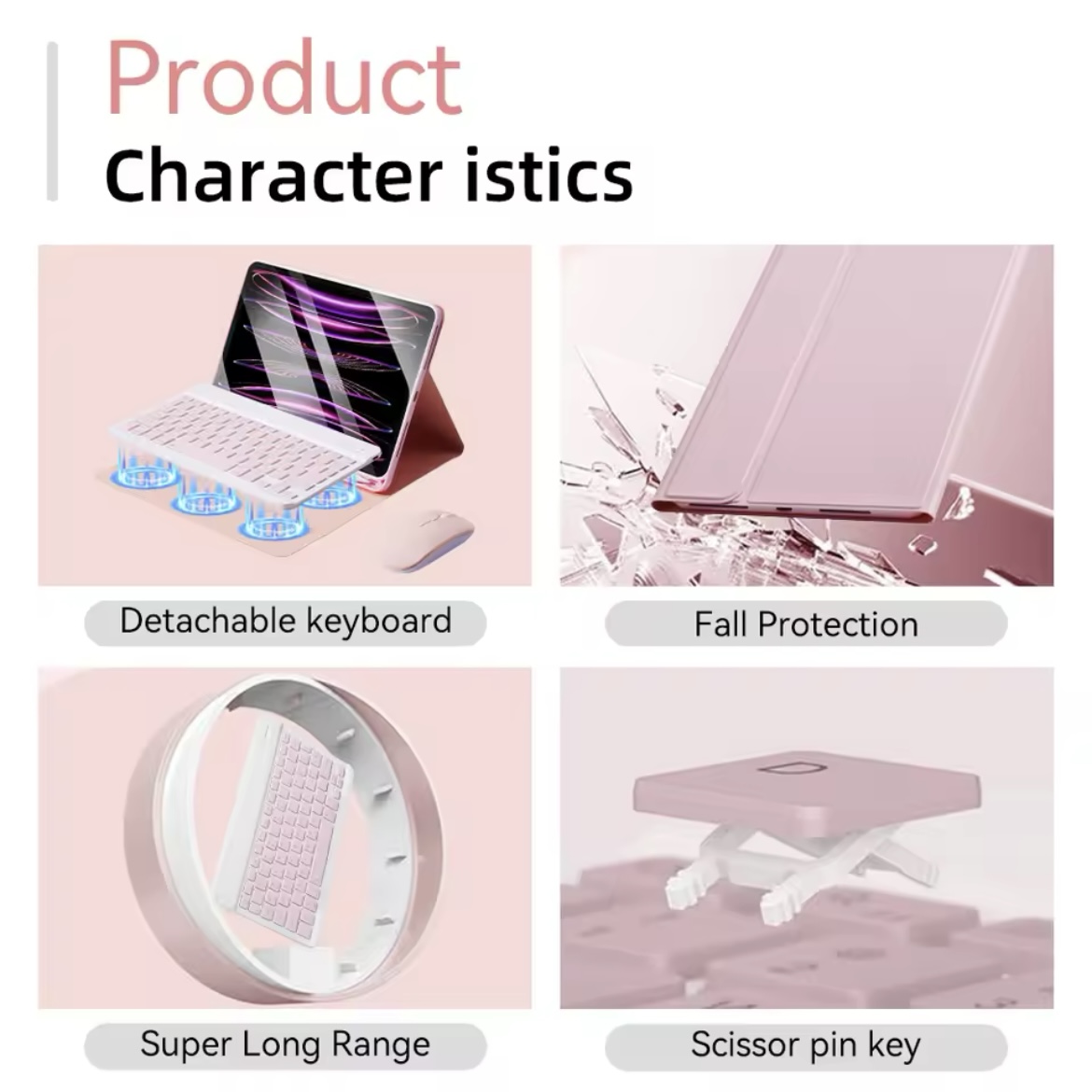 FUNDAS CON TECLADO Y MOUSE PARA GALAXY TAB S8 ULTRA / S9 ULTRA /S10 ULTRA INCLUYE LETRA Ñ - 4