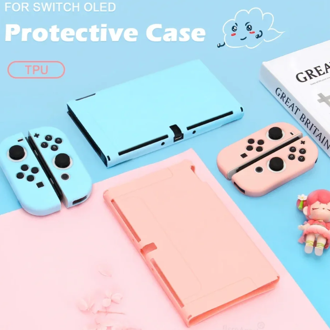 CARCASA FUNDA SILICONA PROTECTORA PARA NINTENDO SWITCH OLED - 4