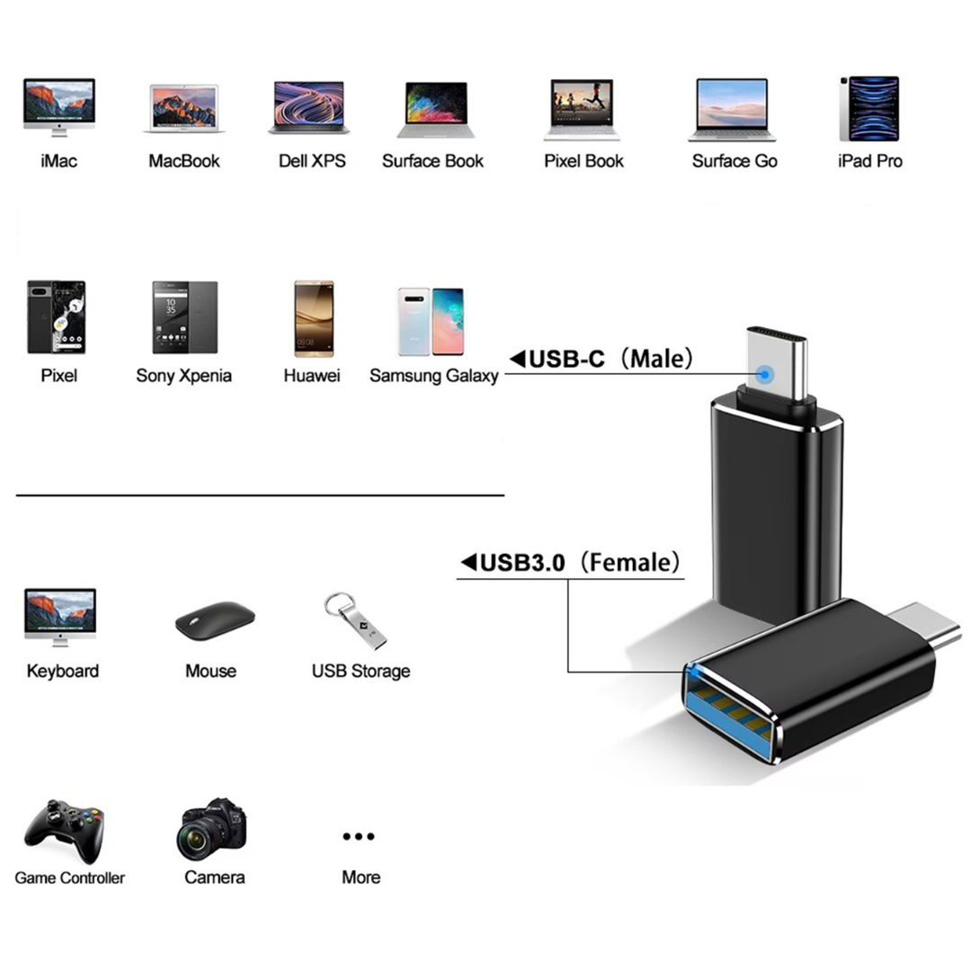 ADAPTADOR USB A USB TIPO C - MULTIUSO - 6