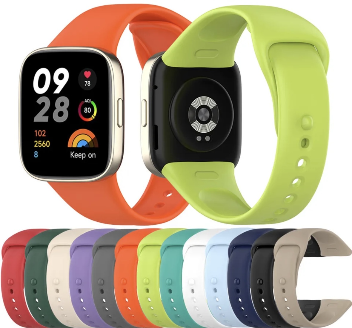 CORREAS SILICONA COMPATIBLE CON REDMI WATCH 3 - COLORES - 1