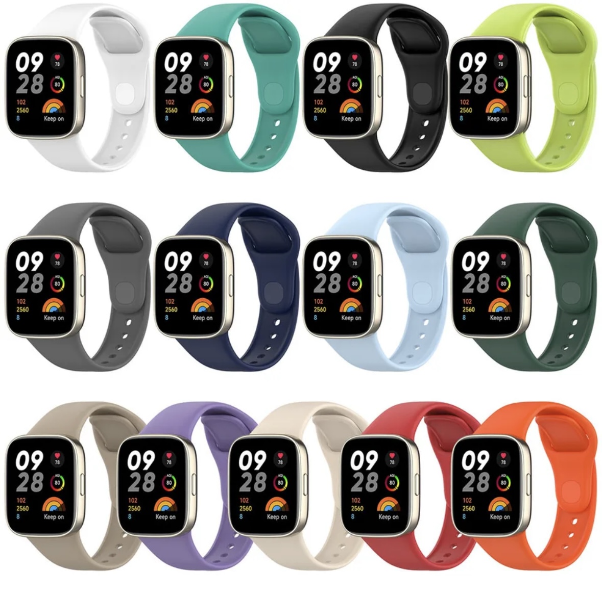 CORREAS SILICONA COMPATIBLE CON REDMI WATCH 3 - COLORES - 6