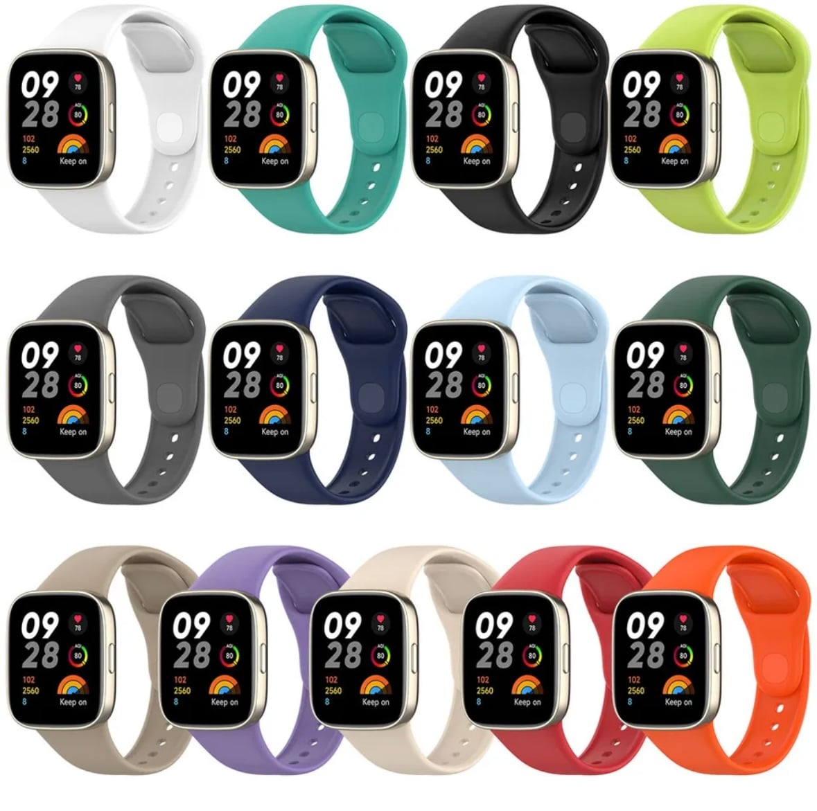 CORREAS SILICONA COMPATIBLE CON REDMI WATCH 3 - COLORES - 5